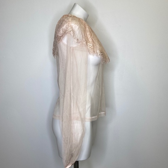 Nasty Gal Nude Lace & Mesh Top - Picture 5 of 9